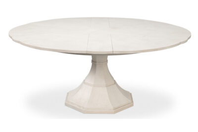 White Jupe Table Tulip-Style Pedestal