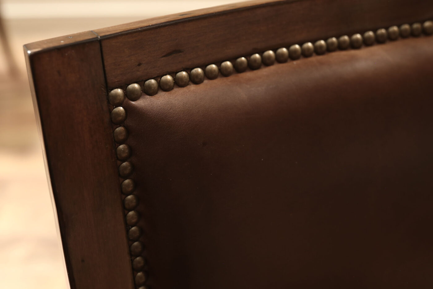 Brown Leather Dining Chair - Image 9