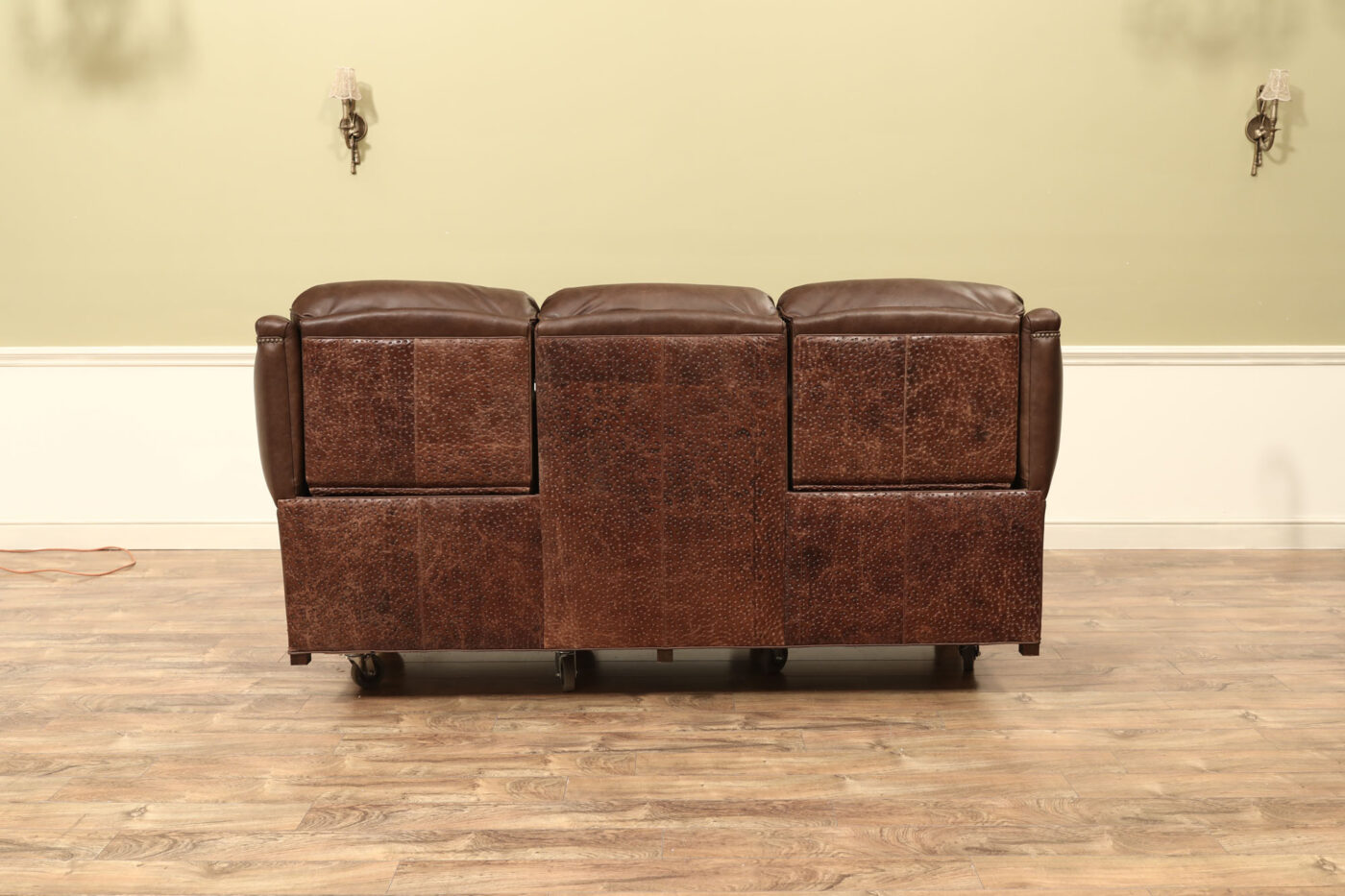 Brown Leather Couch, American Made Power Recliner - Image 3