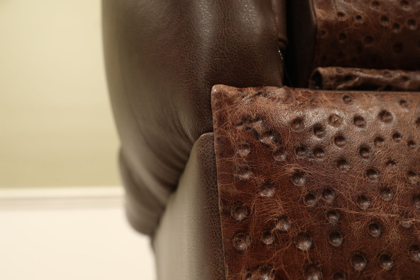 Brown Leather Chair and a Half, Oversized Brown Leather Chair - Image 7
