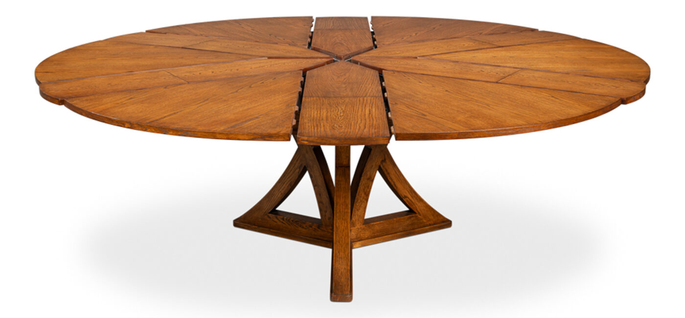 Medium Casual Jupe Table with Traditional Golden Oak Finish - Image 13