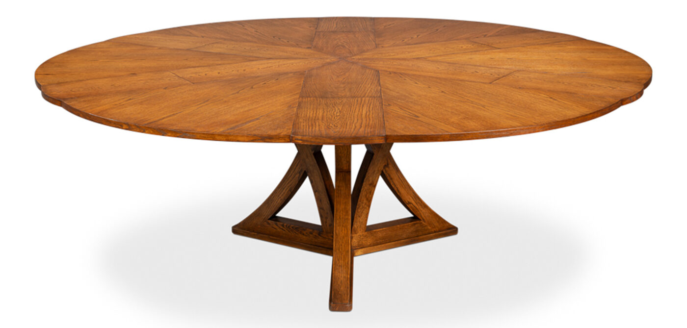 Medium Casual Jupe Table with Traditional Golden Oak Finish - Image 12