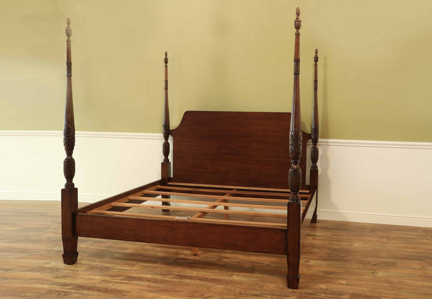 Pencil post bed, traditional four poster bed by Leighton Hall furniture
