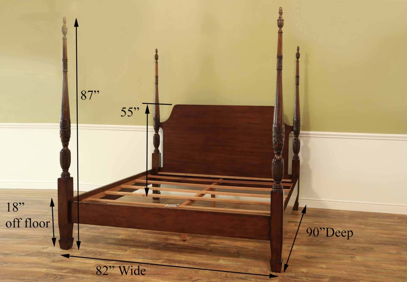 Rice Bed, Traditional Four Poster Bed, KING and QUEEN Size Bed Frames Available - Image 23