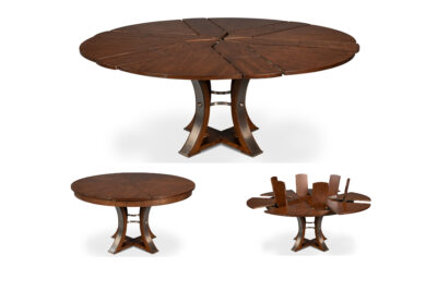 Tower Jupe Dining Table in Palladio finish by Sarreid