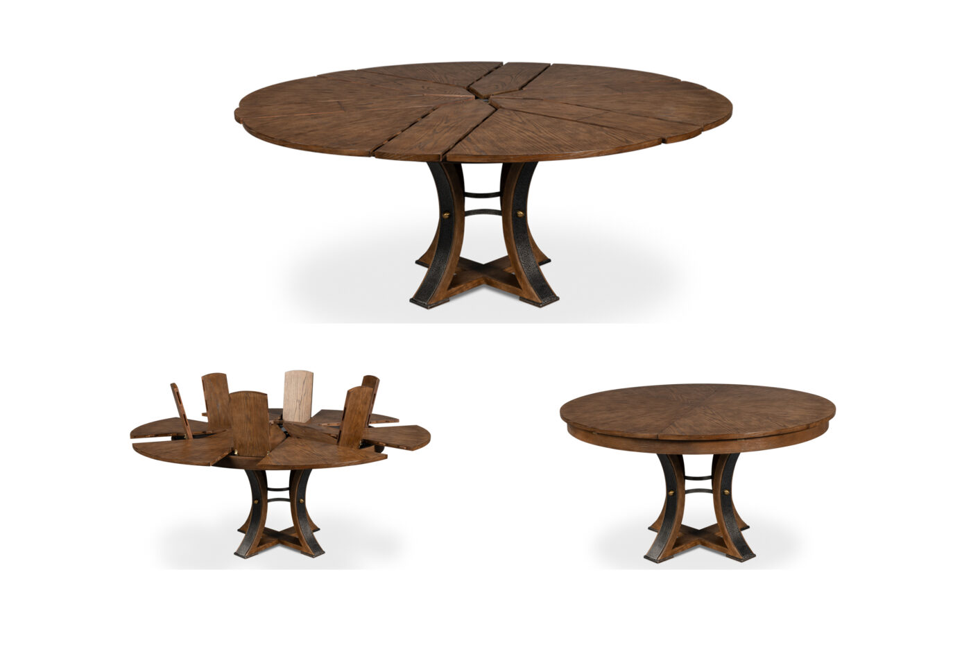Tower Jupe Dining Table 54220-LM in MINK finish