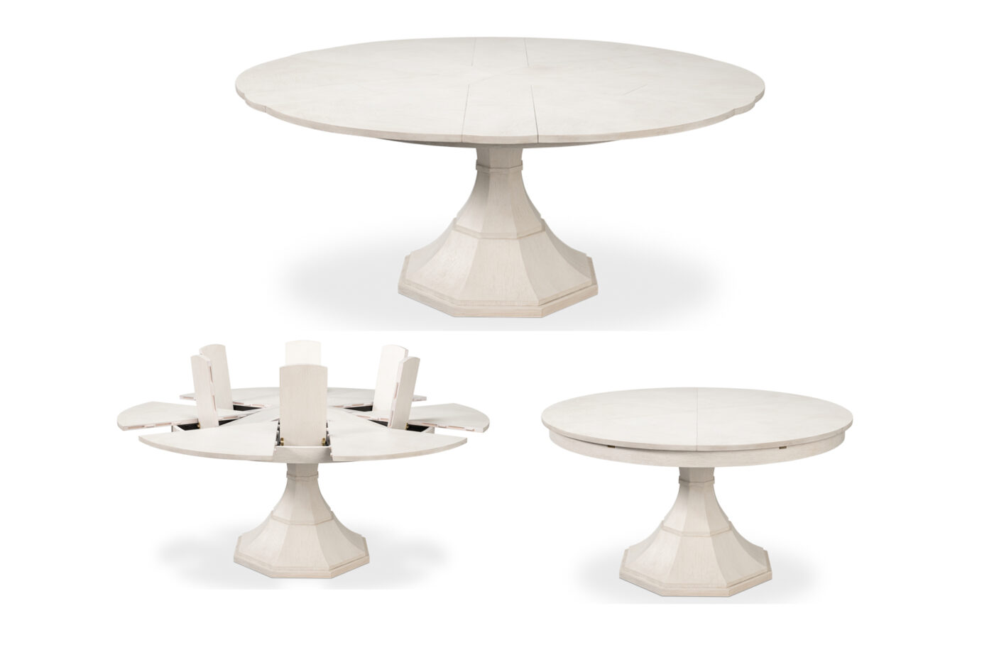 Giselle Jupe Table Large Working White 54215-WW