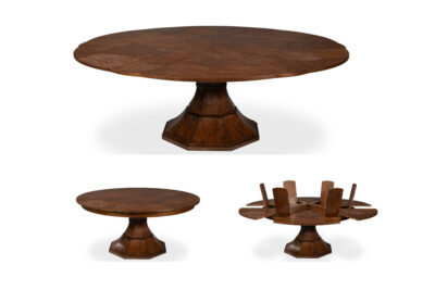 Giselle Jupe Table Pedestal and Dark Brown Palladio Finish