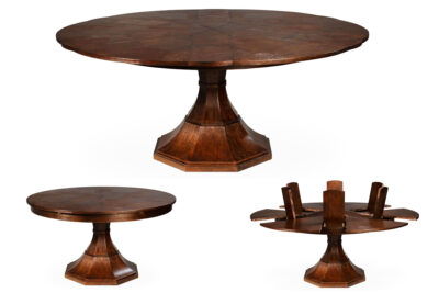 Giselle Jupe Table with Tulip Pedestal and  Dark Brown Palladio Finish