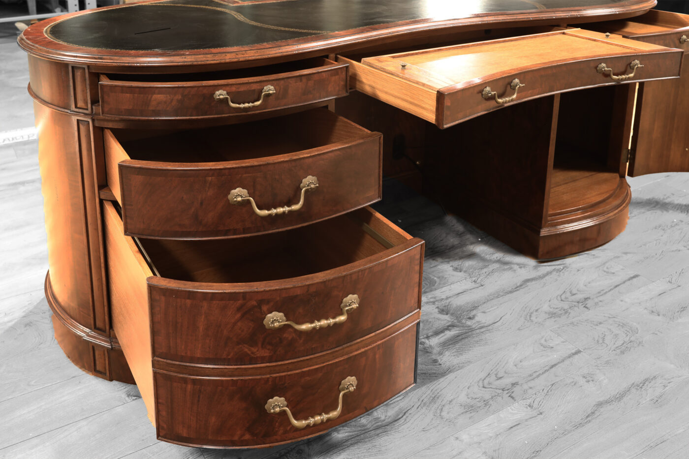 Kidney Shaped Desk with Optional Monitor Lift - Image 14
