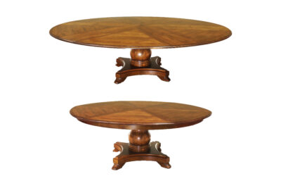 Expandable round dining table