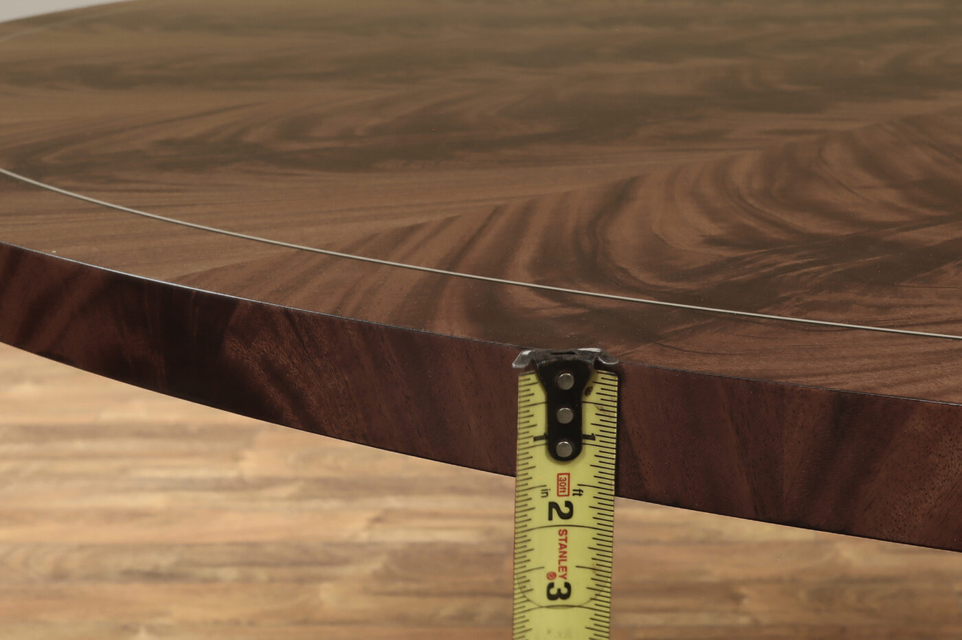 90" Round Mahogany Dining Table for Seating 10-12 People BROWN finish - Image 10