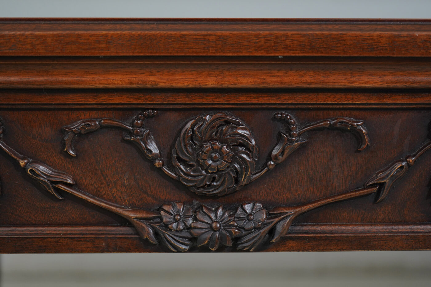 French Dining Room Table, Leg Table with Walnut Finish - Image 15
