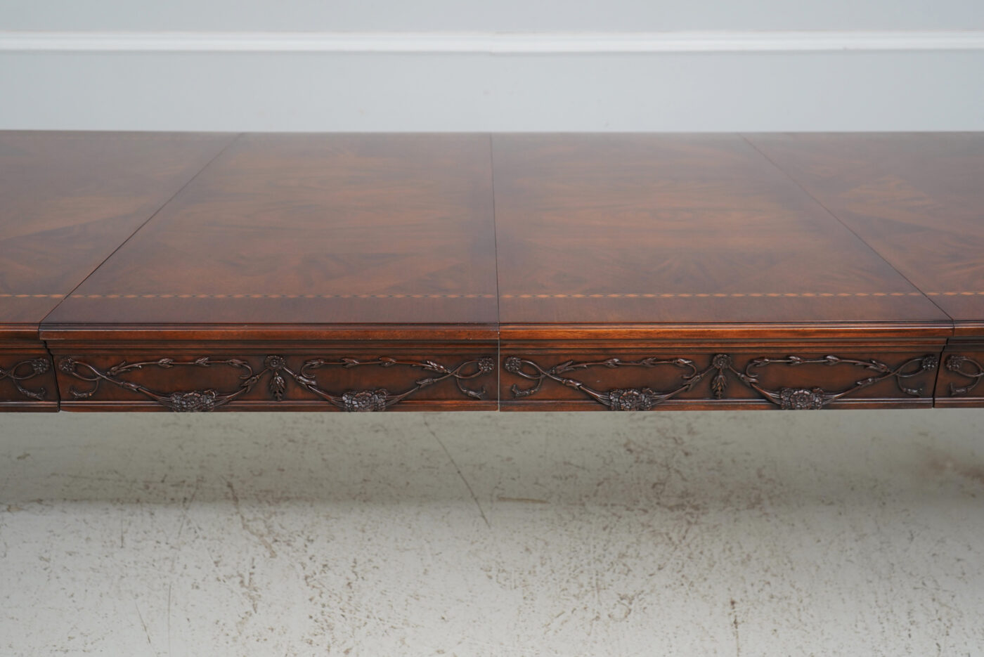 French Dining Room Table, Leg Table with Walnut Finish - Image 5