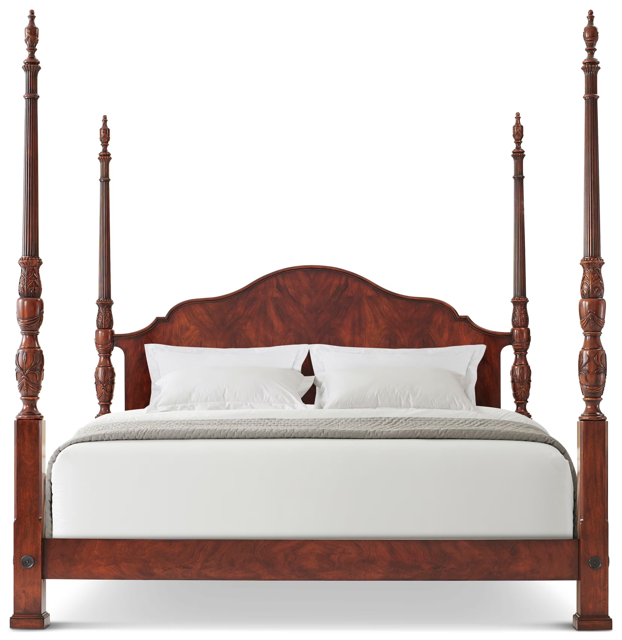Mahogany Middleton Rice Bed US King Rice Carved Turned Posts