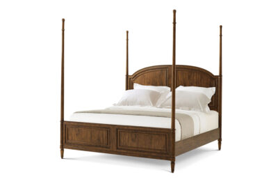 Four Poster Walnut Vale US King Bed Paneled Headboard & Footboard.