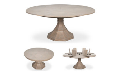 Jupe Dining Table With Marquetry Top And Octagonal Base
