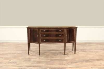 New Satinwood Banded Flame Mahogany Hepplewhite-Style Sideboard