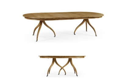 Oval Pedestal with Sun bleached Cherry Finish