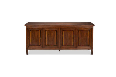 Traditional Credenza With Bookmatched Raised Panels