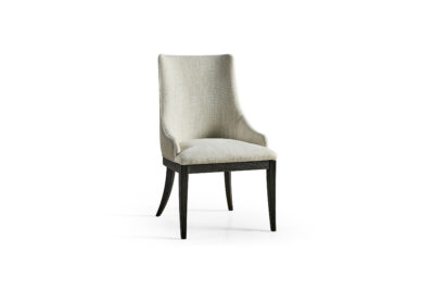 Upholstered Side Chair With Ebonized Wood Frame