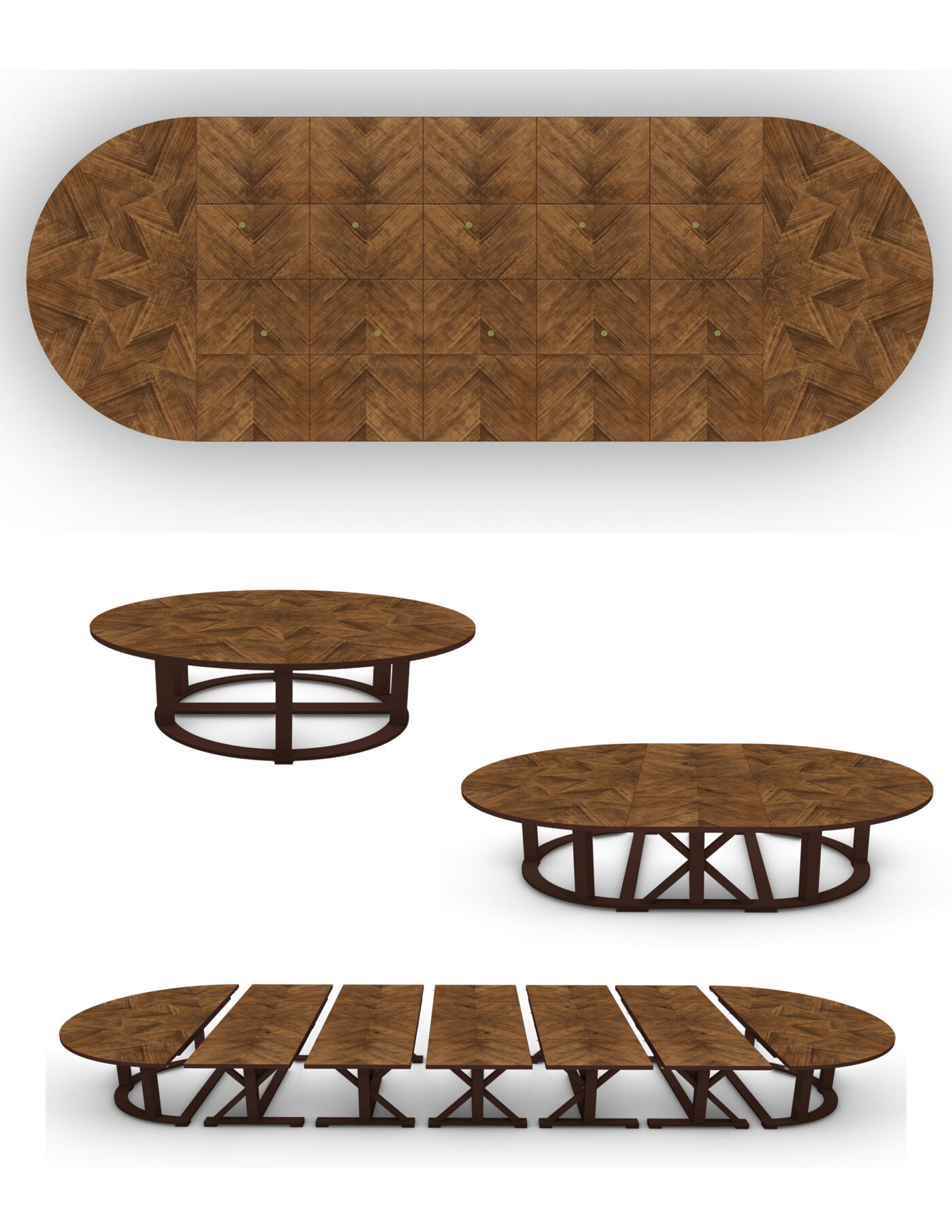 Modular Dining Room Table Large Round Modular Dining Table for a Great Room - X Console