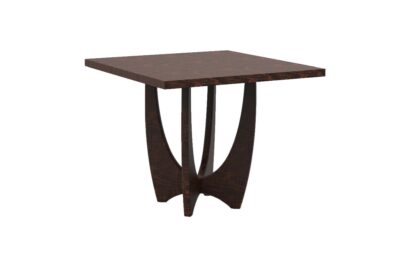 Black Walnut Modular Square Dining Tables with Arched Pedestal Bases-MID