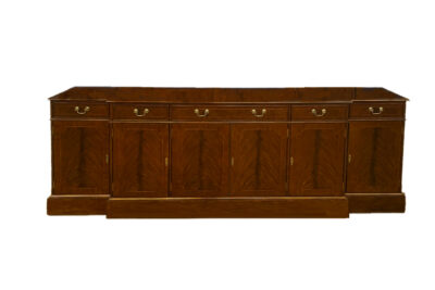 Mahogany Sideboard with Flame Mahogany Doors Georgian-Style 9 ft Long
