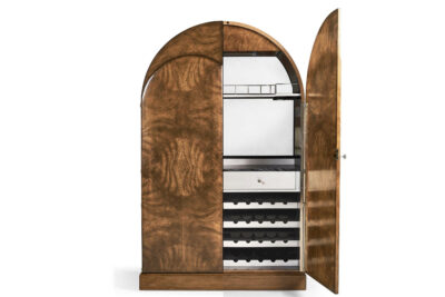 Cerejeira and Mahogany Bar Armoire with Arched Doors