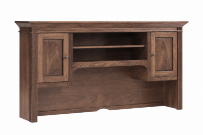 Solid Walnut Hutch for American Made Stennis Desks & Credenzas