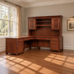 Optional matching hutch available with customizable sizes and finishes